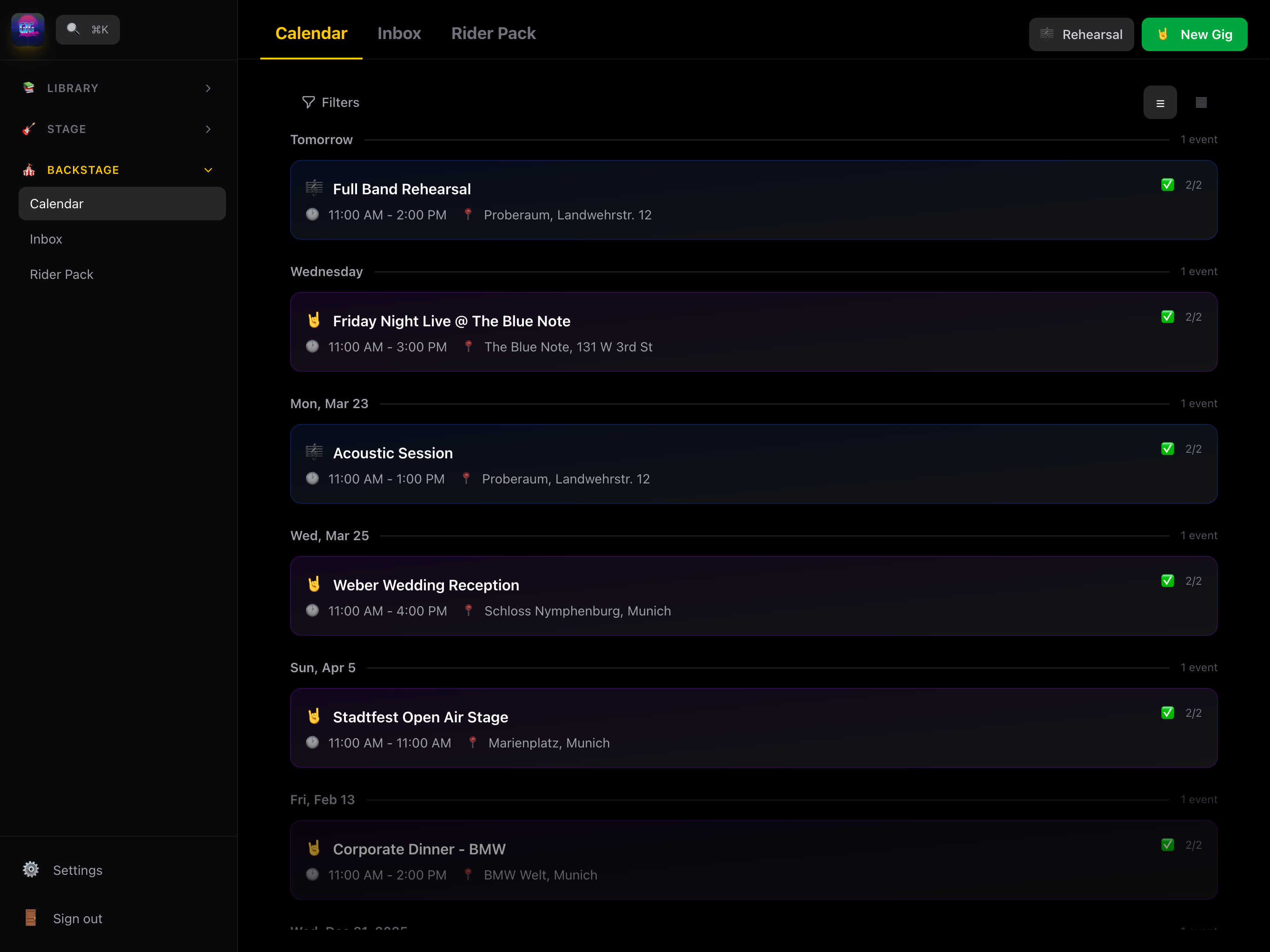 Gigmeister screenshot 12