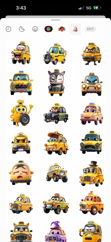 Lovely Taxi Stickers screenshot
