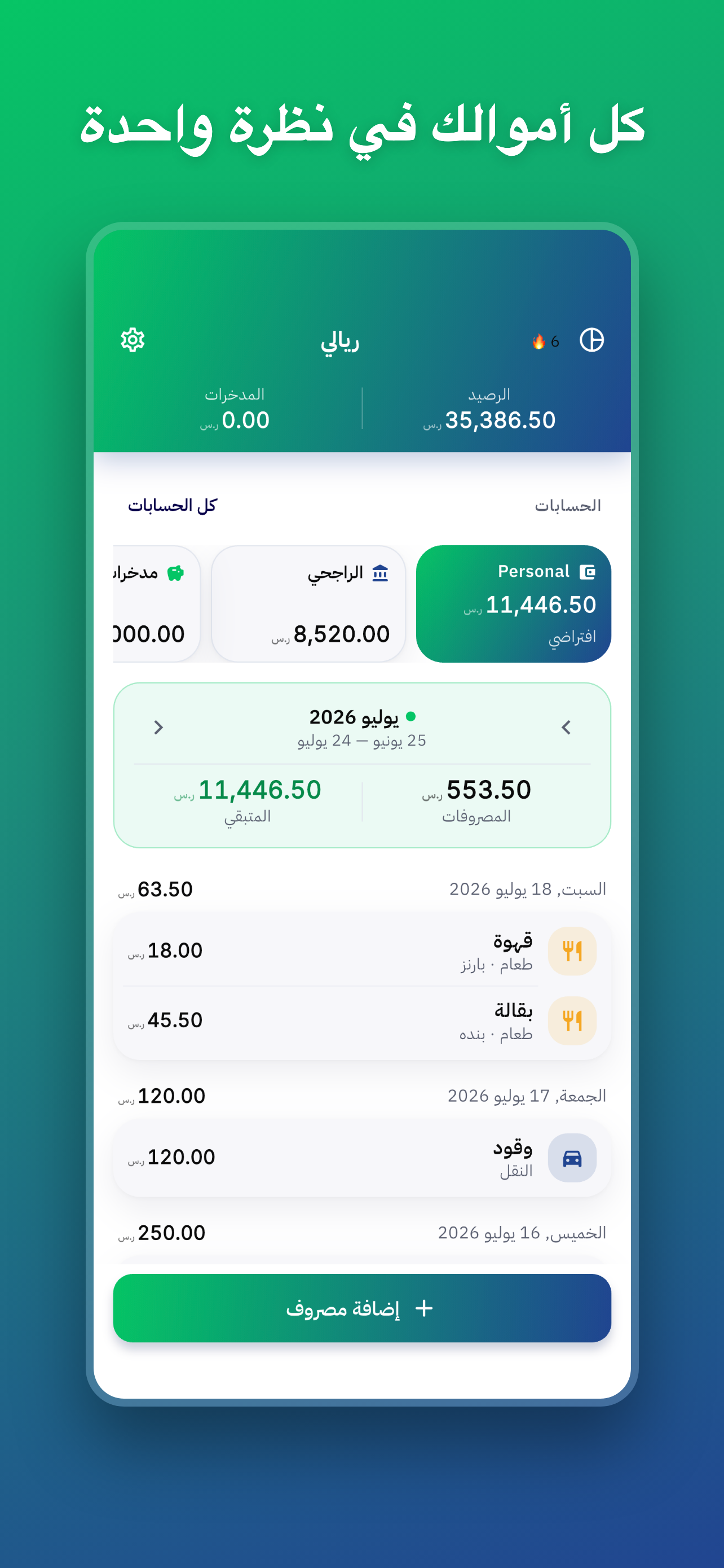 ريالي للمصاريف اليومية screenshot 3