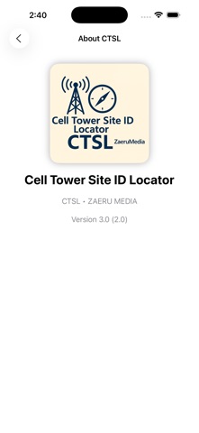 CTSL Cell Tower SiteID Locator screenshot