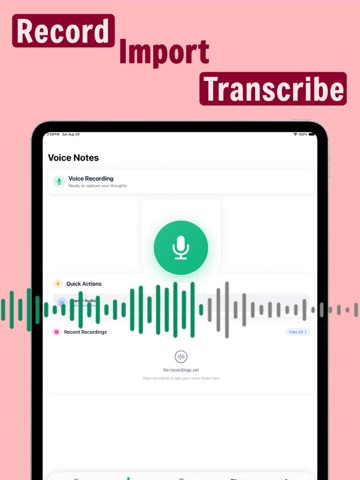 Voice to Text - Ai Note Taker iPad screenshot