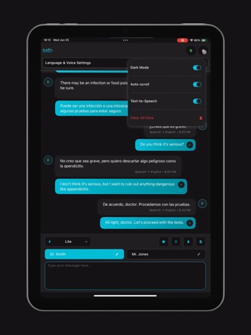 SAID Translations iPad screenshot