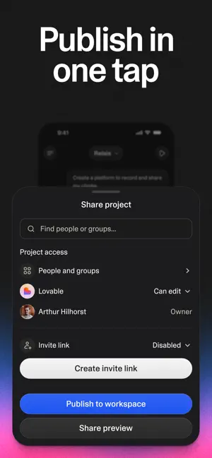 Lovable: Build Apps With AI iPhone screenshot 5