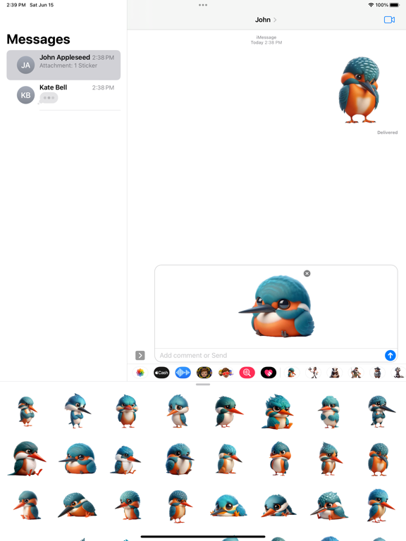Screenshot #5 pour Sad Kingfisher Stickers
