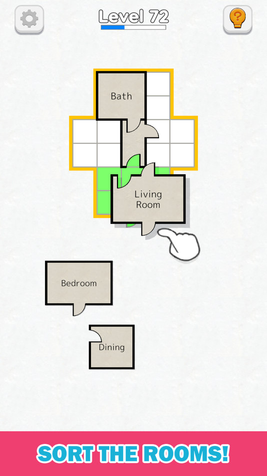 #1. Room Sort - Floor Plan Puzzle (iOS) 由: Gamincat, Inc.