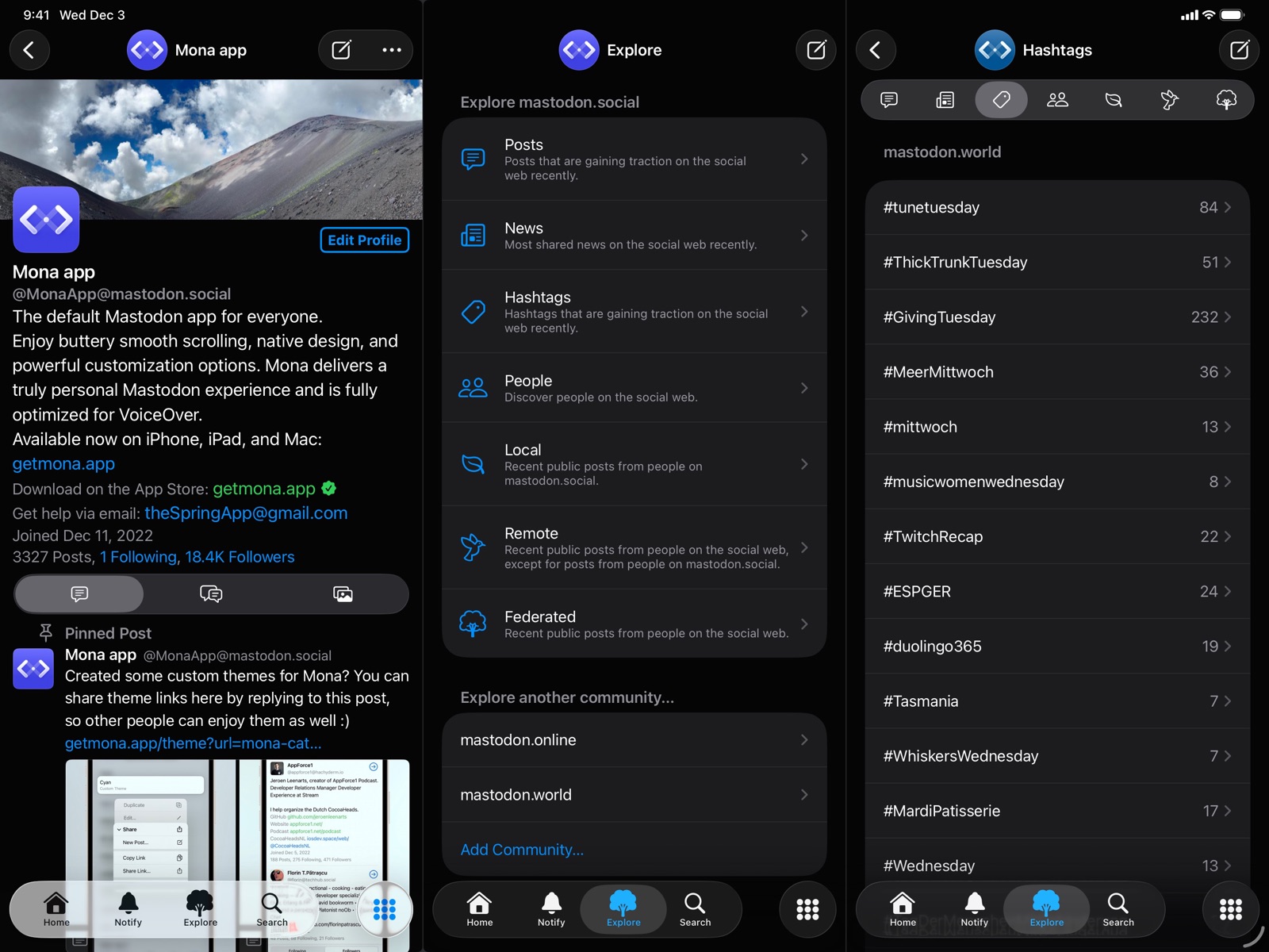 Mona 7 for Mastodon ipad screenshot 2