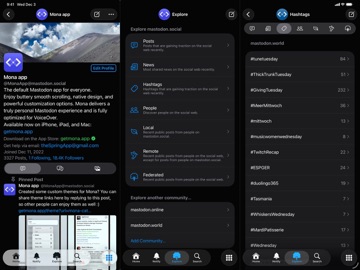 Mona 7 for Mastodon iPad screenshot