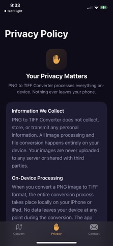 PNG to TIFF Converter のスクリーンショット