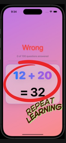 Mathing Flash Cards screenshot