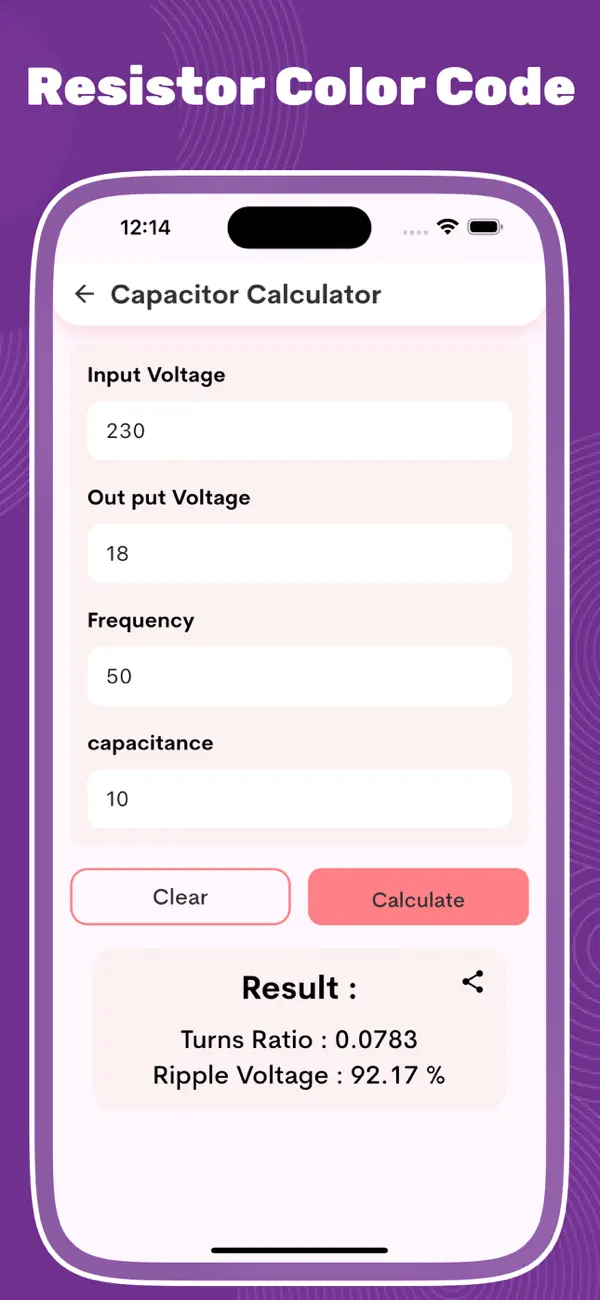 Screenshot #3 pour Electronics Toolkit calc