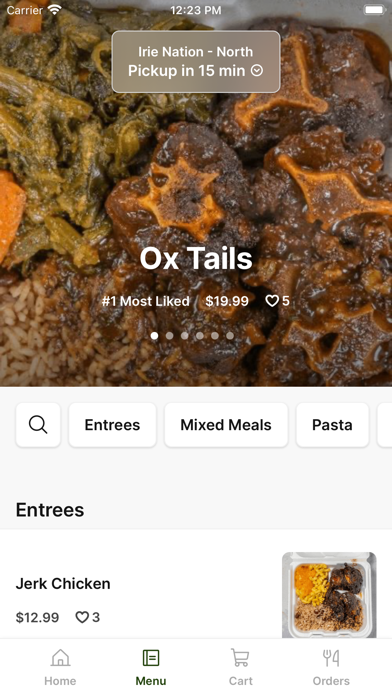 Irie Nation Restaurant iPhone screenshot 2 - Food & Drink app