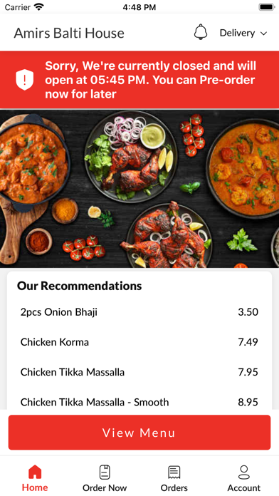 Amirs Balti House Screenshot