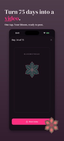 Bloomstreak: 75 Day Challenge iPhone screenshot