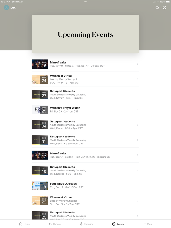 Living Hope Baytown iPad screenshot 4 - Lifestyle app