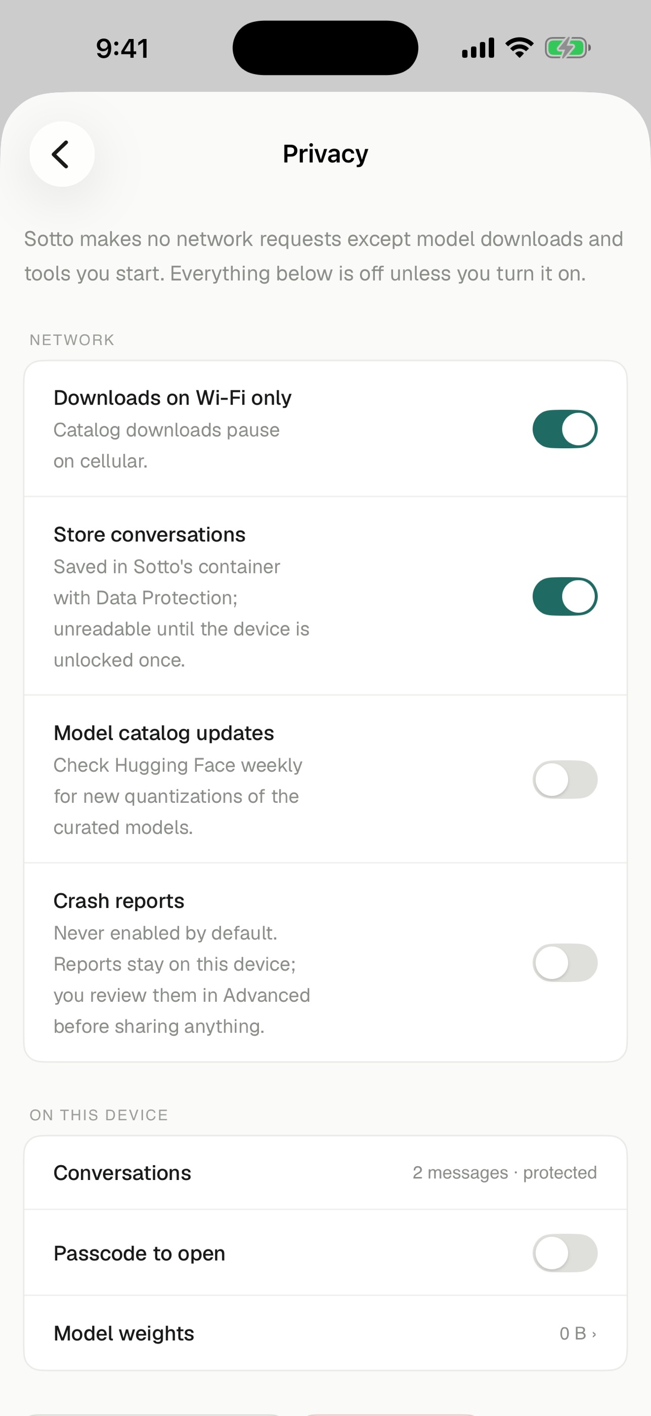 Screenshot 3 of Sotto – On Device AI