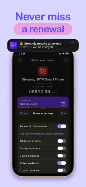 Looply: Subscription Manager screenshot 3