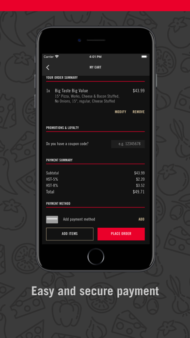Pizza Delight Canada Screenshot
