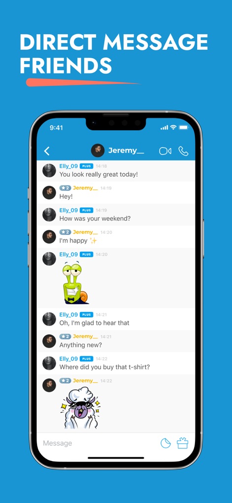 Paltalk: Live Chat Rooms - Les utilisateurs peuvent initier des "messages directs" individuels, affichant clairement les "avatars" et les noms pour une communication privée et personnalisée.