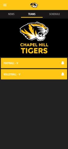 Chapel Hill Tigers iPhone screenshot