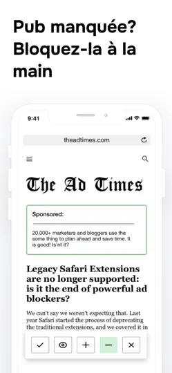Capture d'écran de AdGuard Ad Blocker Pour Safari sur iPhone 4