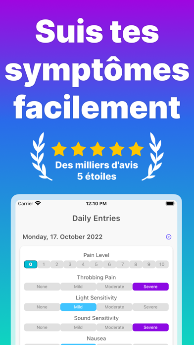 Screenshot #1 pour Suivi des Symptômes