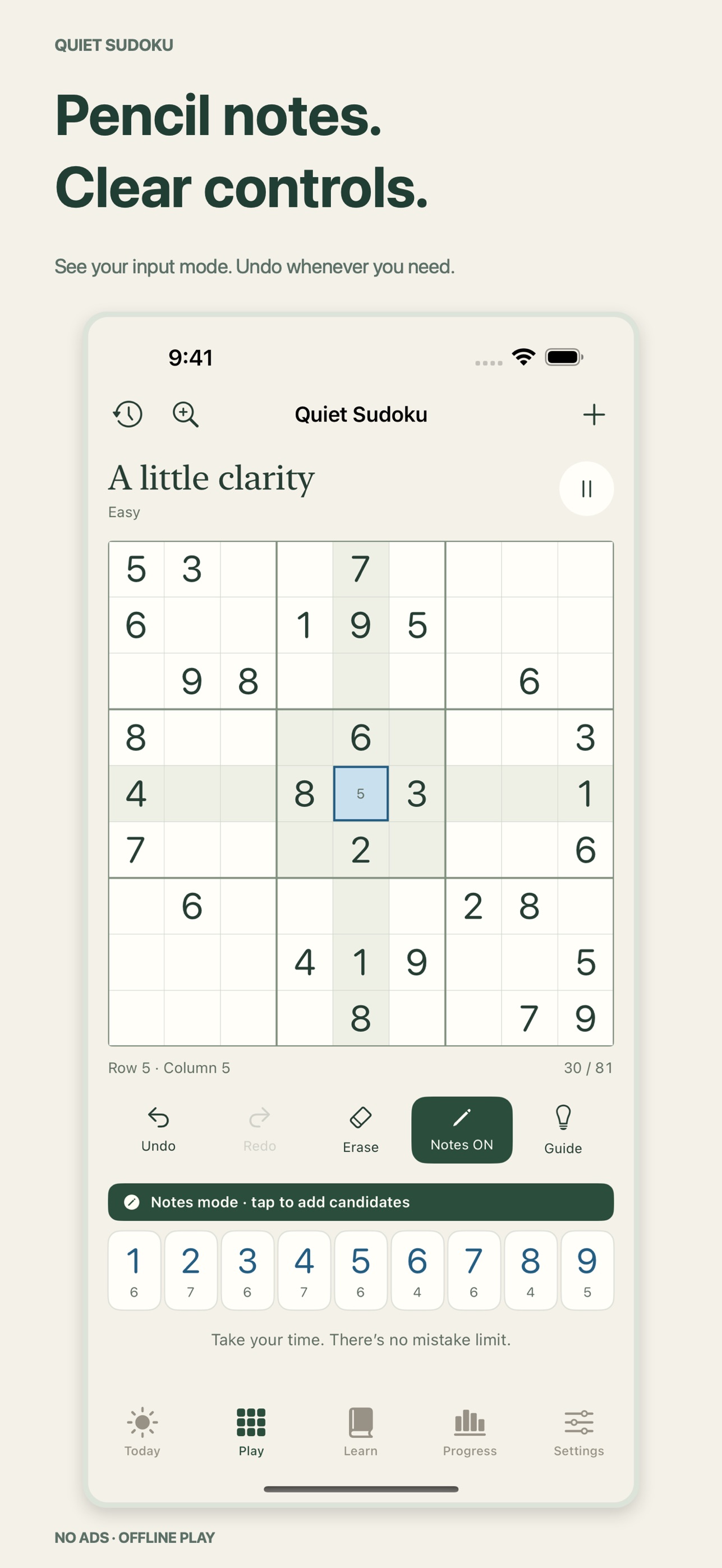 Screenshot 3 of Quiet Sudoku: Classic Puzzles