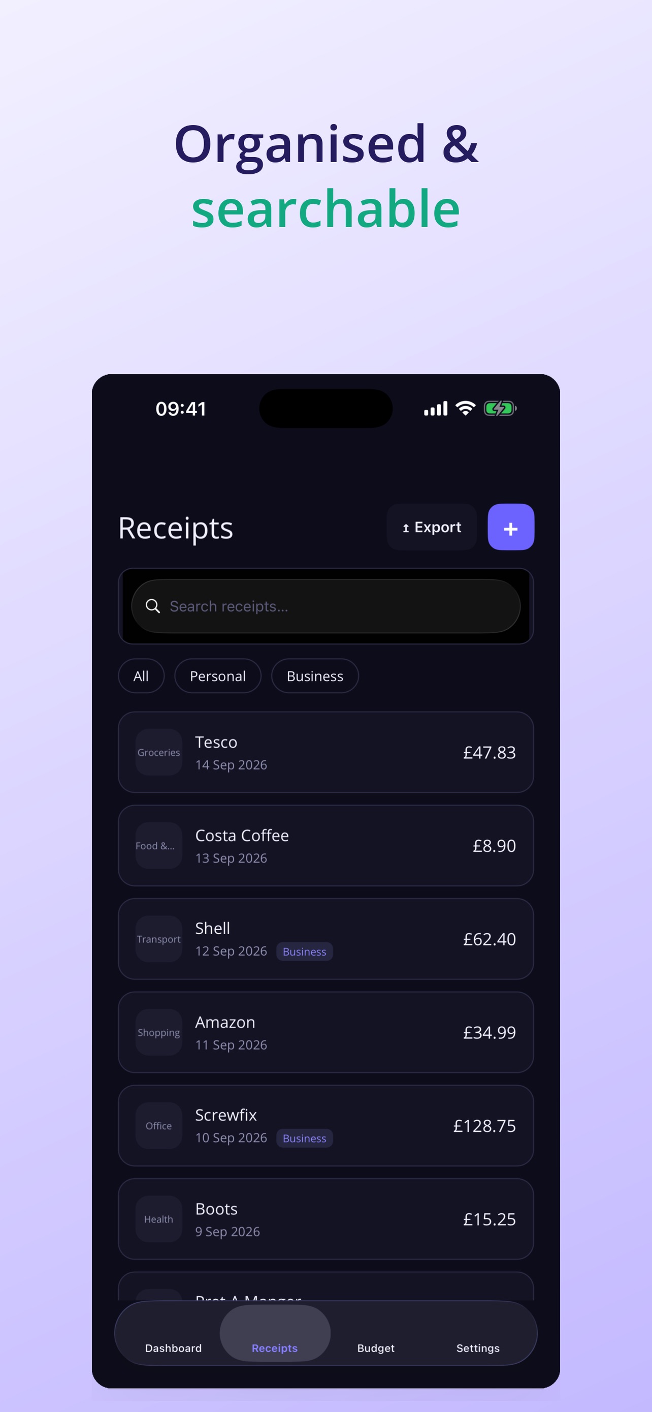 Screenshot 7 of Receipt Vault: Scan & Export