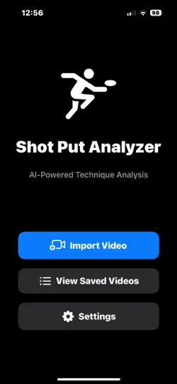 Screenshot von Shot Put Analyzer auf dem iPhone 1