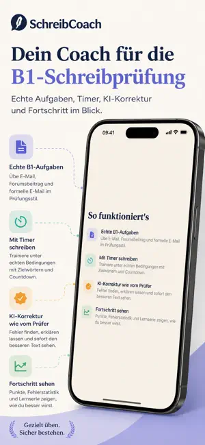 Learn German: B1 Writing Exam screenshot 1