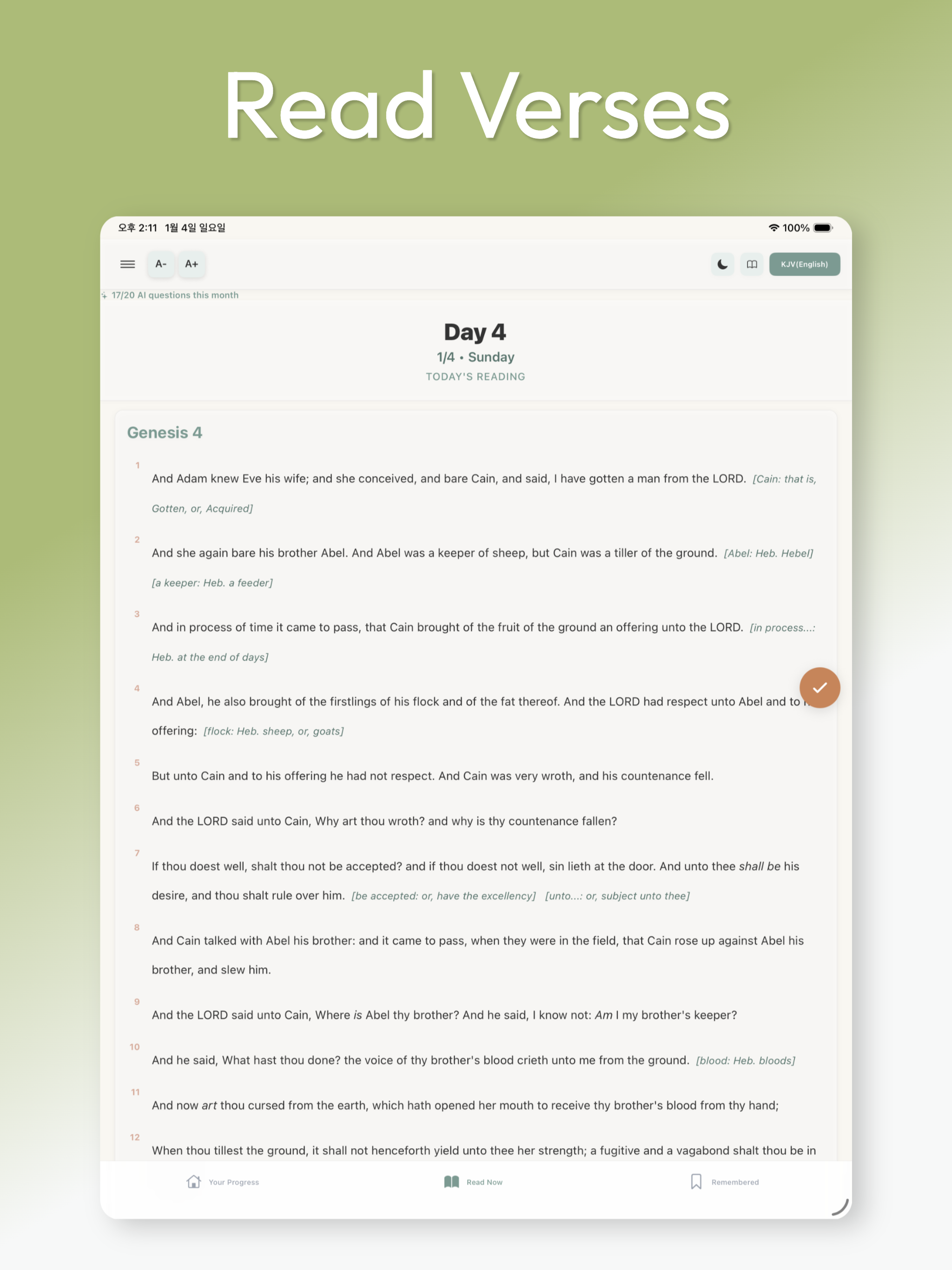 Bible Reader with M'Cheyne screenshot 12