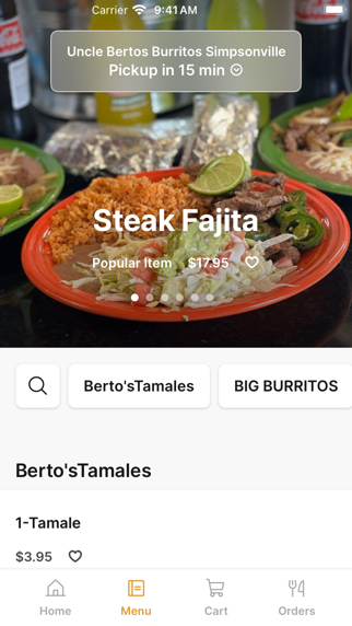 Uncle Berto’s Burritos iPhone screenshot 2 - Food & Drink app
