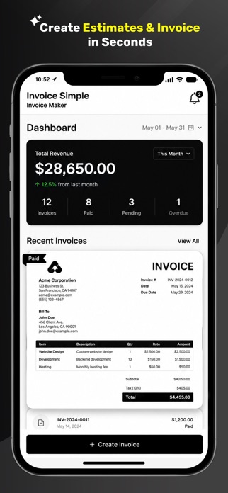 Invoicely: Easy Invoice Maker Screenshot 4 of 8