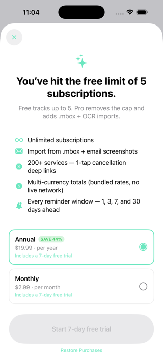 Subkeep: Subscription Tracker Screenshot 5 of 5
