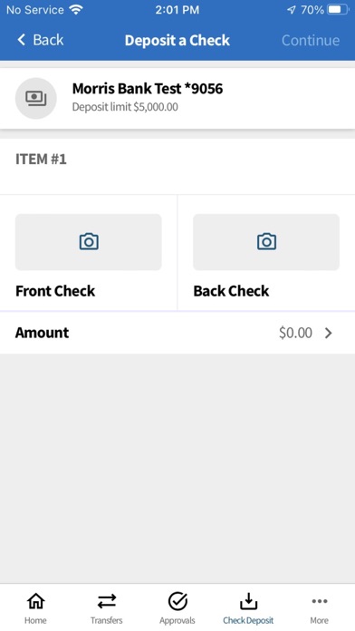Morris Bank mBiz Mobile Screenshot