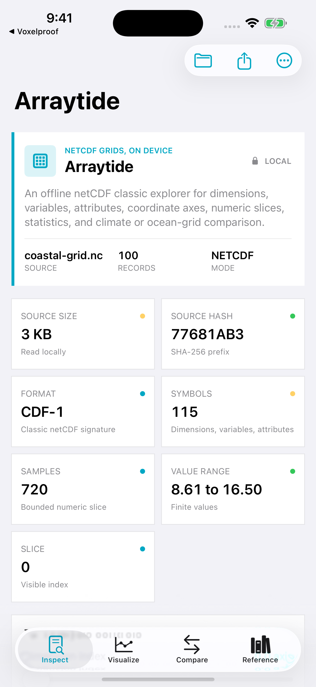 Arraytide: netCDF Explorer