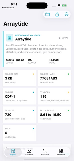 Arraytide: netCDF Explorer screenshot 1