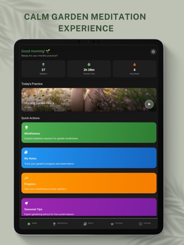 Garden Meditation & Wellness iPad screenshot