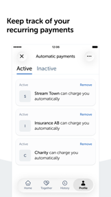 Swish payments screenshot