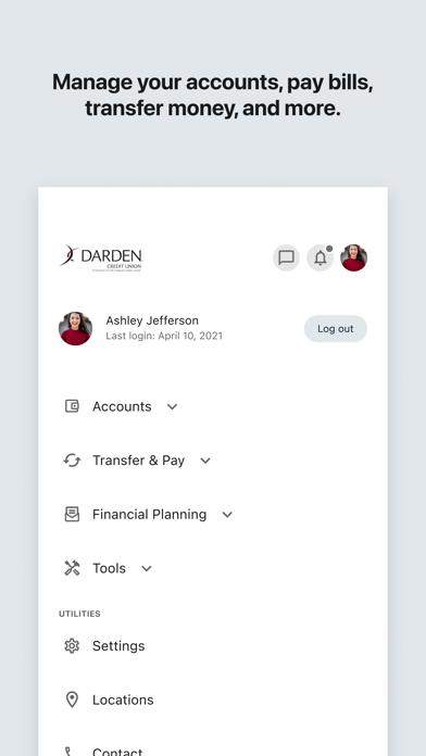 Darden Credit Union Mobile iPhone screenshot 5 - Finance app
