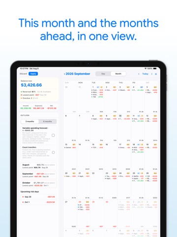 JayCK Flow: Money Calendar iPad screenshot
