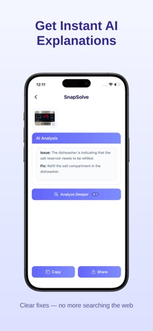 SnapSolve: AI Error Fixer iPhone screenshot