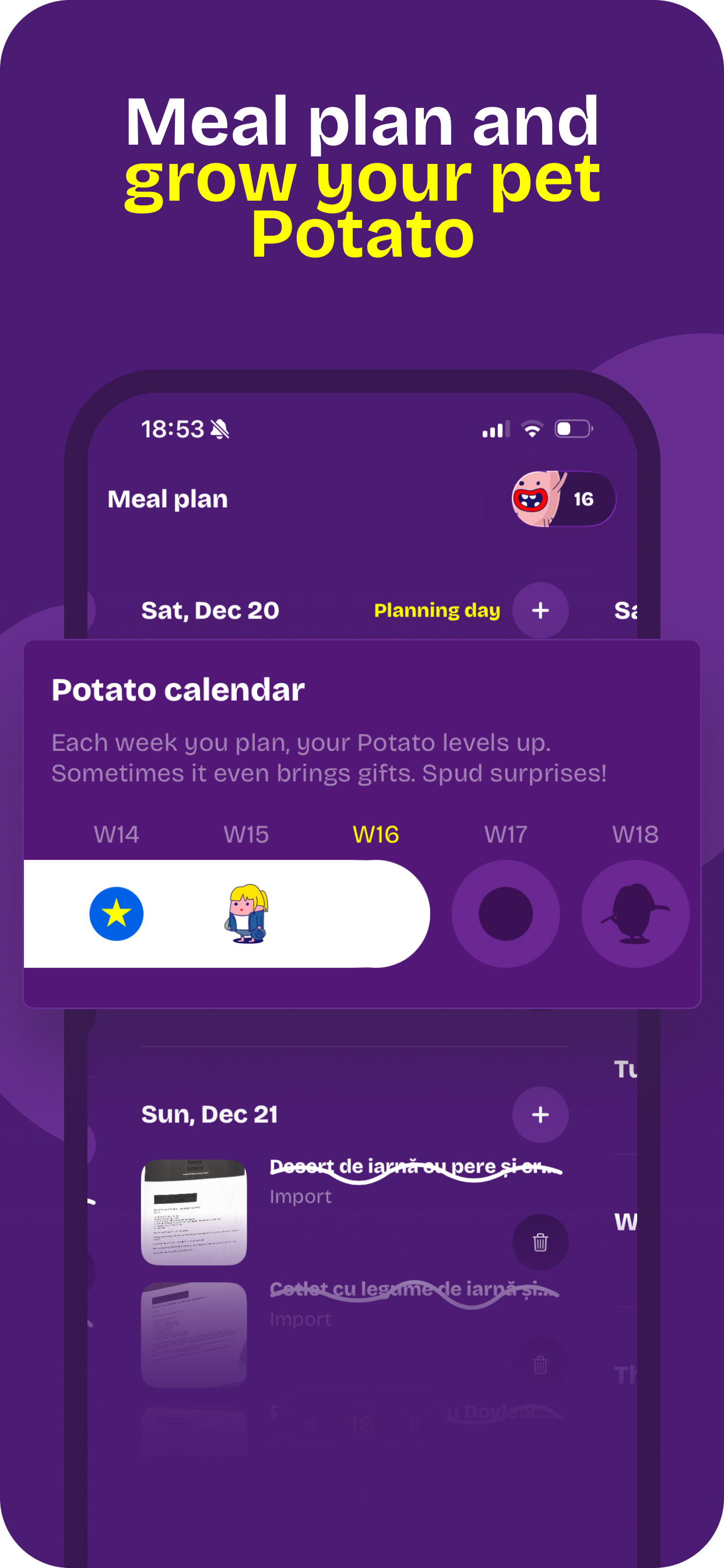 Menu planner - OH, a potato!