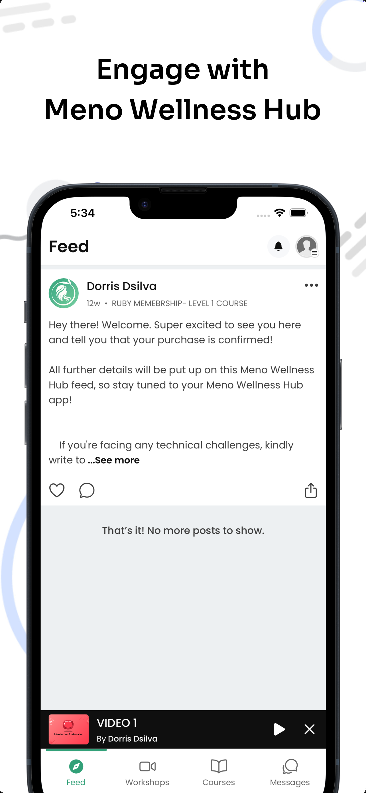 meno wellness hub screenshot 2
