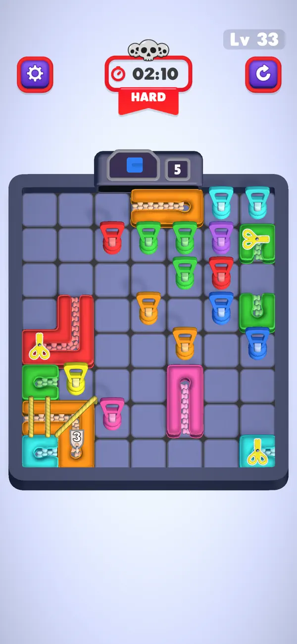 #6. Zipper Jam Puzzle (iOS) By: tiplay studio