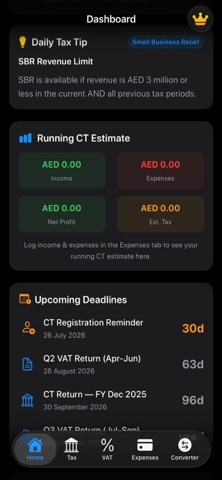 Calculator : UAE Corporate TAX screenshot