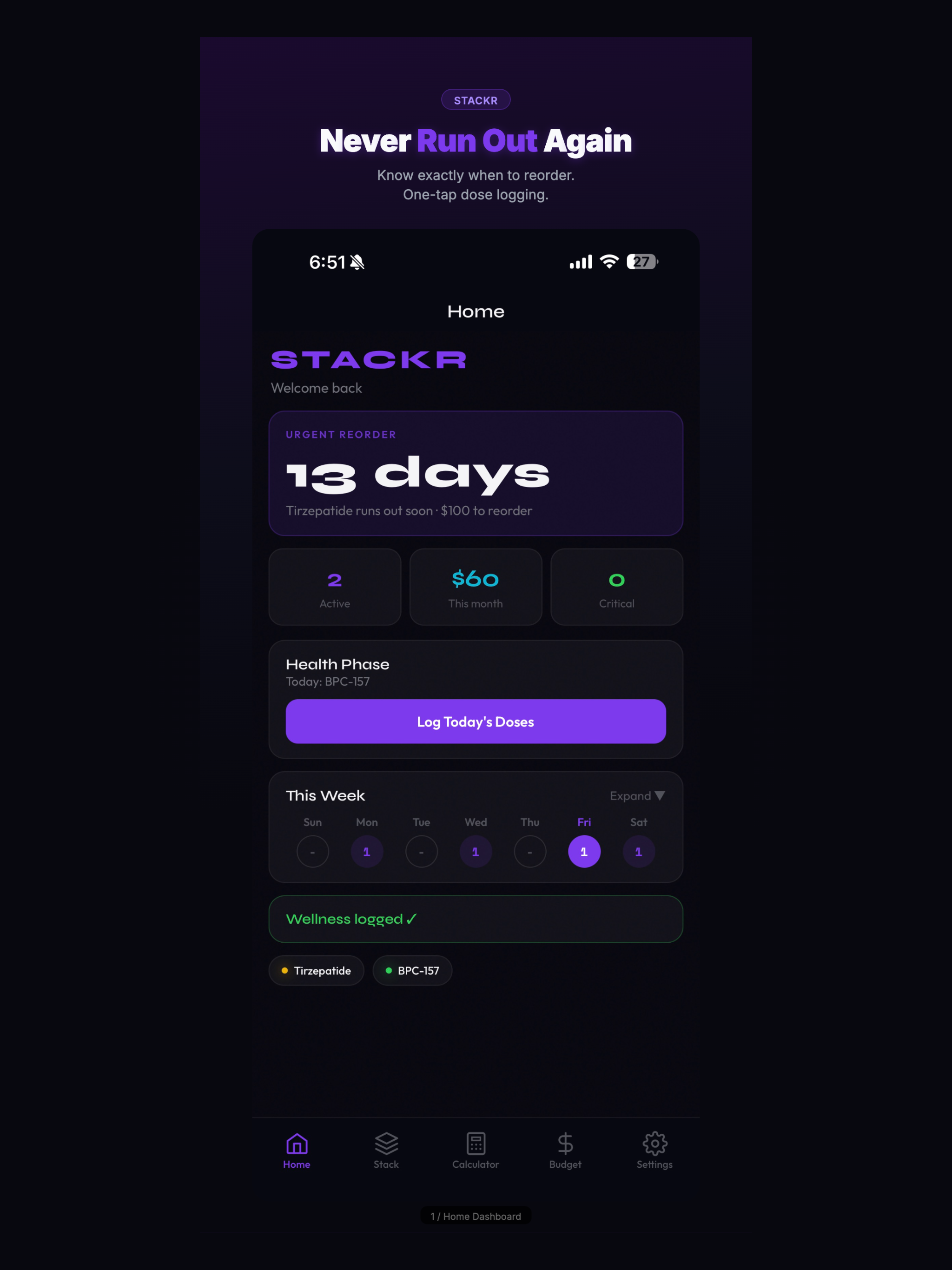 Stackr: Peptide Tracker screenshot 9