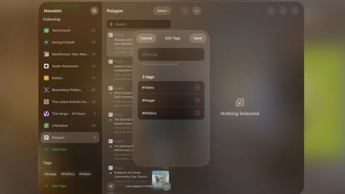 Newsbin: RSS Reader screenshot 5