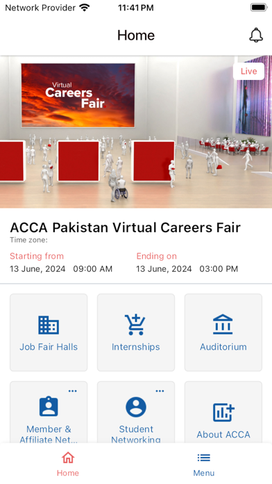 ACCA Virtual Careers Fairs Screenshot