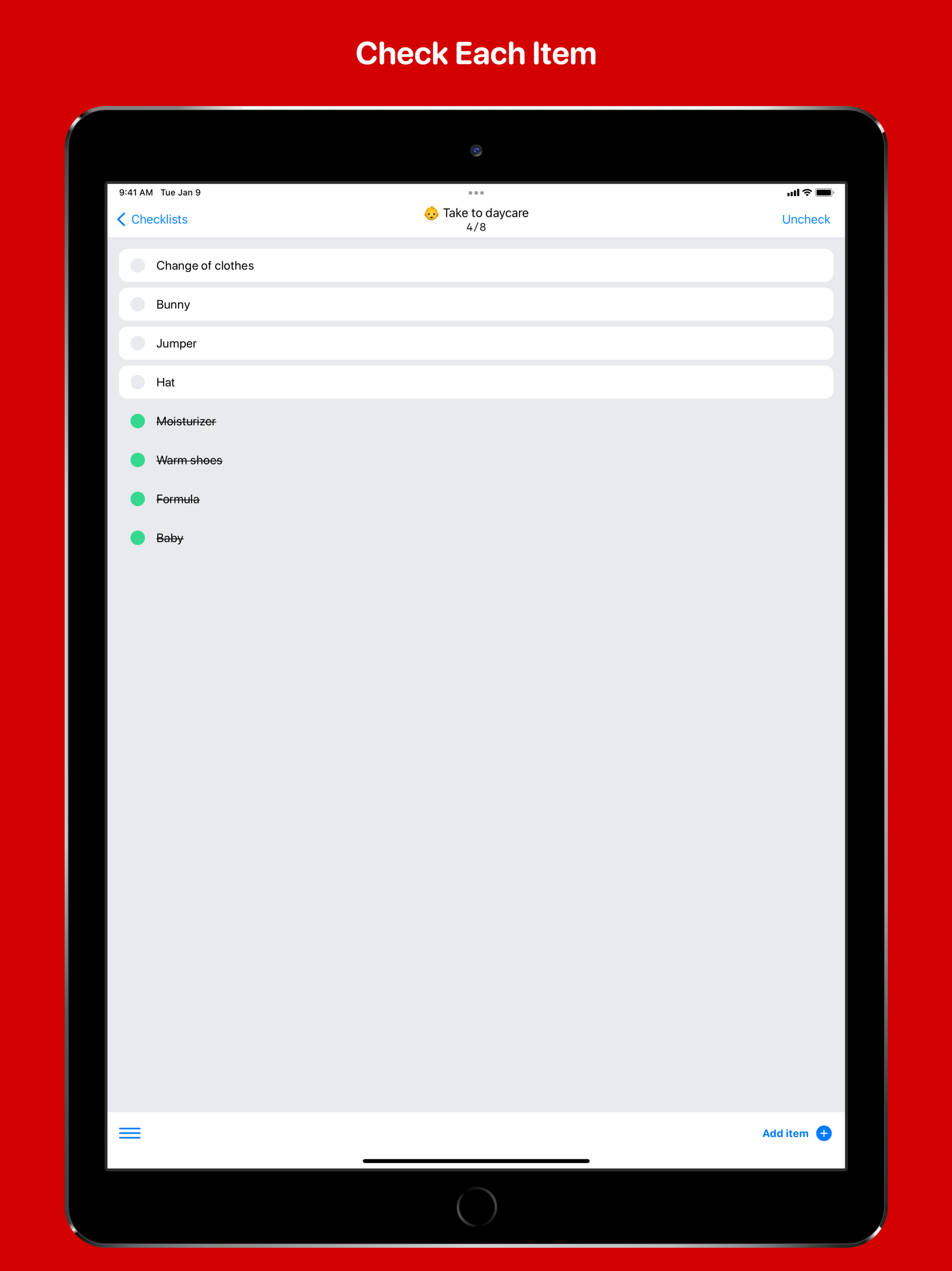 Daily Checklist: CheckYourList