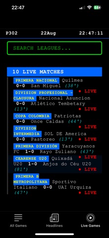 Latestscore - Live Scores iPhone screenshot